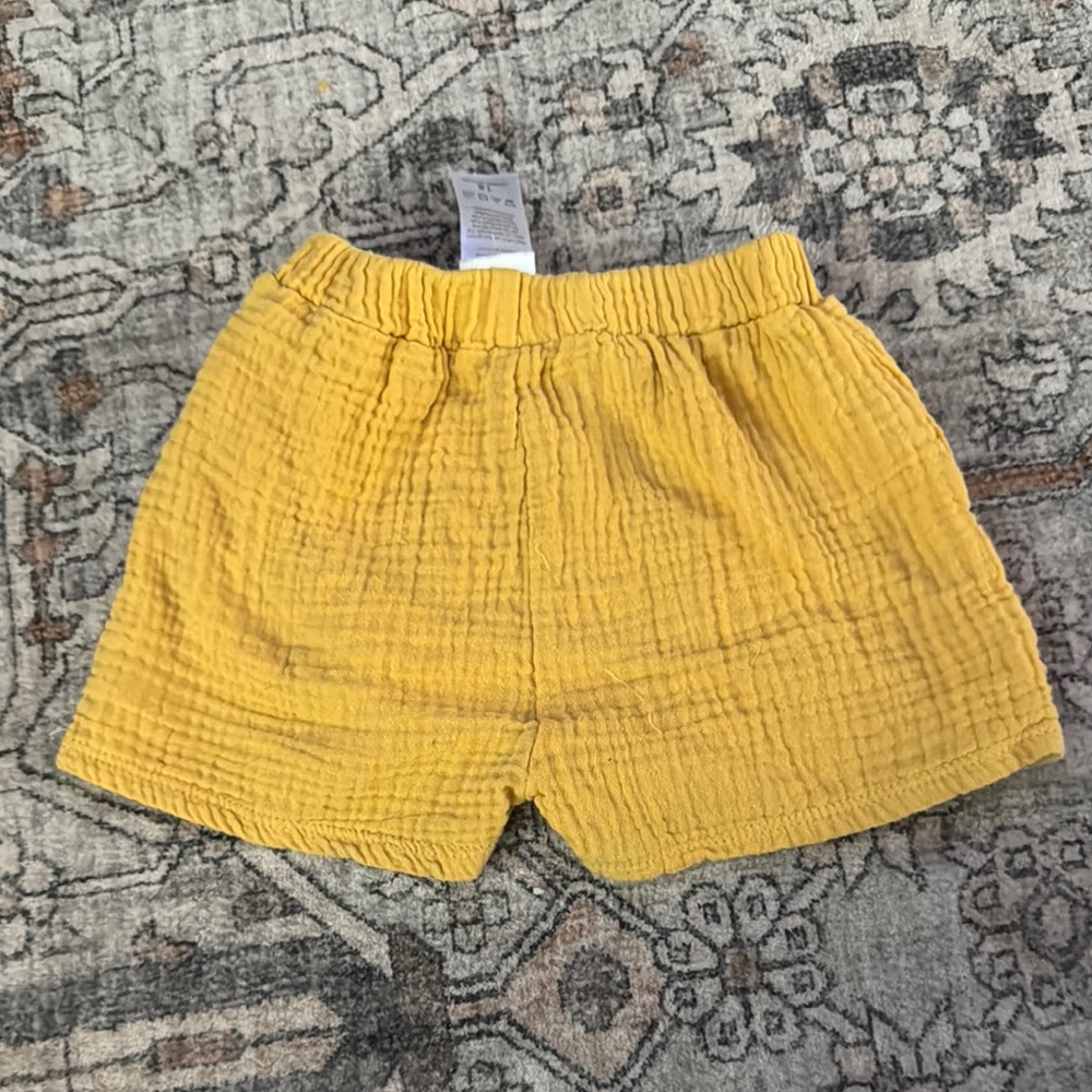 Yellow Ruffle Kids Shorts - Picture 4 of 5